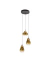 ALEDIS- LAMPARA 3L NEGRO-DORADO
